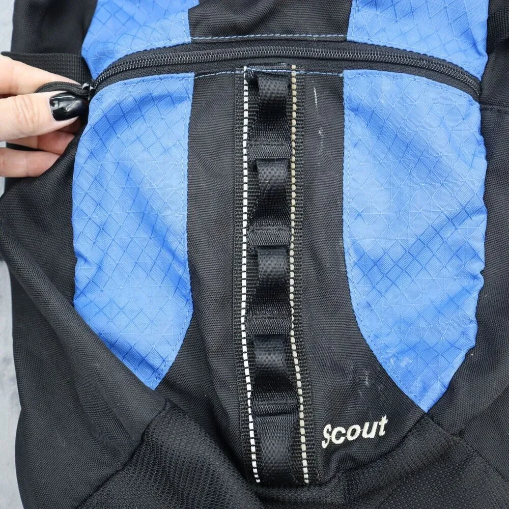 Magellan Blue Black Outdoor Scout Backpack Camping Hiking Travel